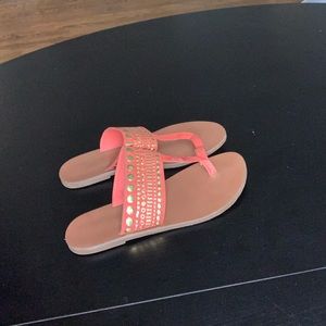 Merona Womens Sandals Size 8 Orange Gold